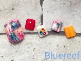 FOOT　カラフルニュアンスネイル