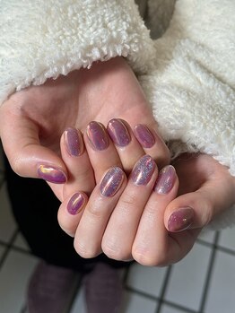 オーロラピンクマグネットネイル