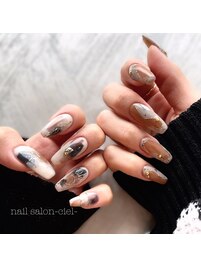 自爪★ミラーアートネイル