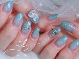 ワンカラー×パーツネイル