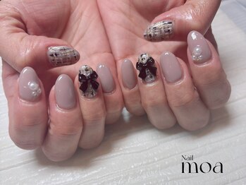 モア(moa)/ツイード　リボン