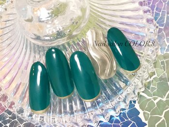 ネイルサロン カラーエイト(Nailsalon COLOR.8)/ニュアンス、ミラー、グリーン