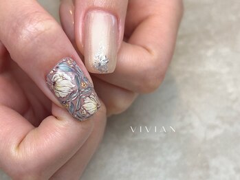 ヴィヴィアン ネイル(Vivian nail)/ウィリアムモリス 絵画ネイル
