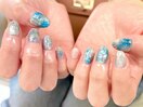 ブルーニュアンスネイル
