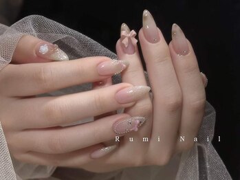 ワンホンネイル 新宿(Rumi Nail)/上品ネイル/ラメグラデーション