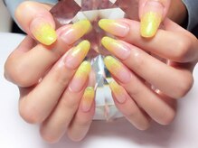 アイリッシュネイル 久屋大通店(Irish Nail)/イエロー×ラメグラ