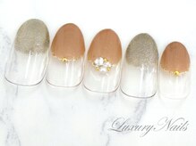 ラグジュアリーネイルズ アカバネ(Luxury Nails Akabane)/マグネット*丸フレンチ