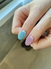 人魚の鱗ネイル
