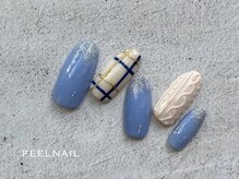 フィールネイル 天神橋店(feel nail)/チェック/ニットネイル/雪の結晶