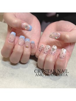 クリスタルネイル アミュプラザおおいた店(CRYSTAL NAIL)/アシンメトリー
