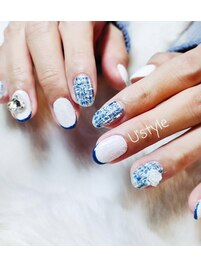 ブルーツイードとフレンチ