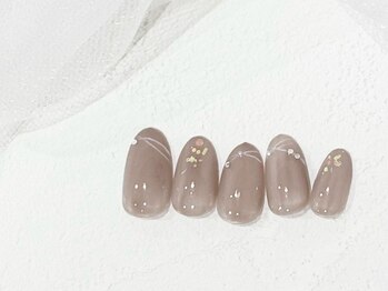 リベレ 福島店(LIBELLE)/ベージュネイル/秋デザイン