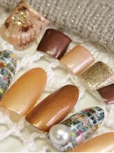 エムネイル(M Nail)/ピーッコック柄&ツィード柄