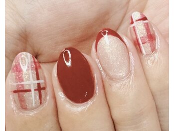 アリイネイルズ(ALII Nails)/持ち込みデザインチェックネイル