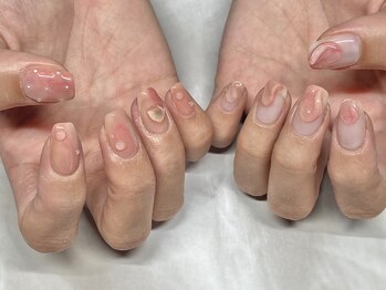 エアネイル(eA NAIL)/桃ネイル/¥11000