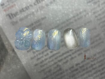 アイネイルズ 横浜EAST店(I-nails)/ぷっくりお花梅雨ネイル