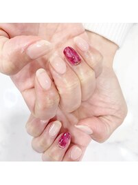 ちゅるんネイル　２本アート