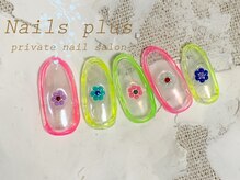 ネイルズプラス(nails plus)/もこもこフラワー