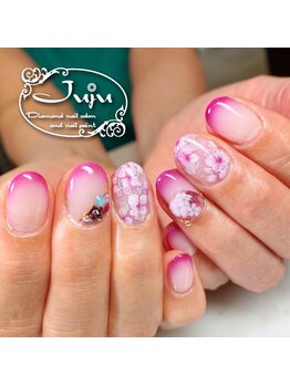 ジュジュ(Juju)/紫陽花ネイル　エアフレンチ