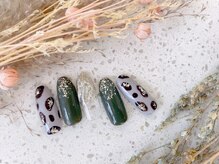 ネイルサロン&スクール ジーナ(GINA)/キラキラレオパードネイル