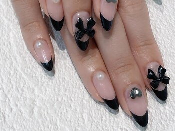 レディラック バイ キャンアイドレッシー(Lady Luck by Can I Dressy)/定番ブラックワンホンネイル