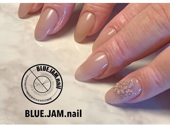 ブルージャムネイル(BLUE.JAM.nail)/ワンカラーにポイント3D♪