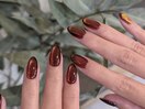 秋カラーマグネットネイル
