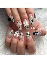 アミュレット(AMULET)/迷彩柄フレンチネイル