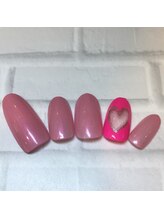 ネイルサロン マリブ(Maribu)/アート2本コース　ハートネイル