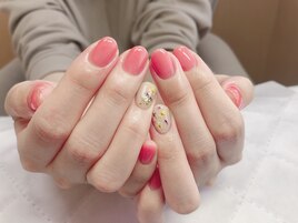ピンク×ドライフラワー