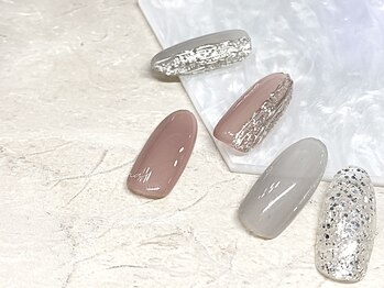 【ハンド】くすみカラーネイル