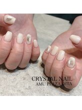 クリスタルネイル アミュプラザおおいた店(CRYSTAL NAIL)/ホワイトネイル