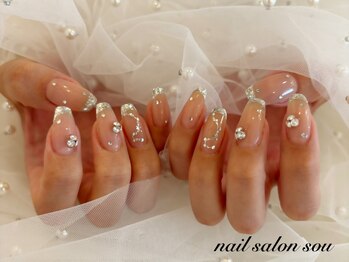 ネイルサロン ソウ 心斎橋店(Nail Salon Sou)の写真/【最旬Nail】*Art10本¥6900*大人気の《マグネットネイル》や《ガラスフレンチ》でこなれ感UP♪