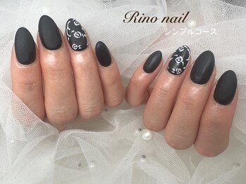リノ ネイル(Rino nail)/黒薔薇80225