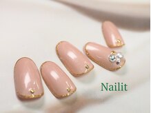 ネイリット 銀座(Nailit)/ラメ囲みネイル ¥9900【¥10890】
