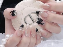 nail salon mimi【4月上旬 NEW OPEN（予定）】/黒フレンチネイル