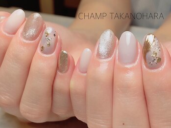 チャンプ 高の原店(Champ)/ホワイトニュアンスネイル