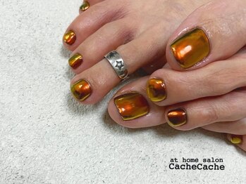 カシュカシュ(Cache Cache)/フットネイル オレンジミラー