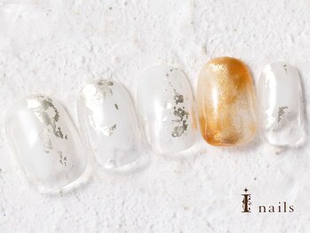 アイネイルズ 横浜WEST店(I-nails)/シンプルべっ甲ネイル 7480円