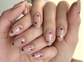 クイーンズネイルサロン(Queen's nail salon)/手描きハート