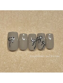 手書きリボンネイル