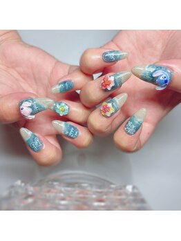 海にスティッチ