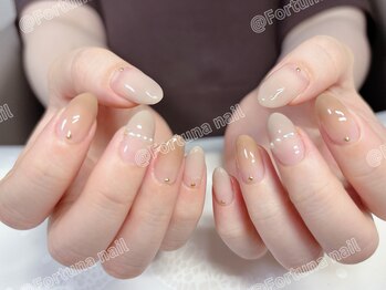 グラデーションパールネイル