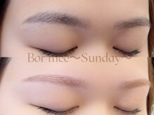 ブーミーサンデー(Bormee Sunday)/眉カラーと平行眉で垢抜け♪