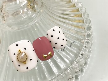 ネイルサロン カラーエイト(Nailsalon COLOR.8)/ドット・パール・可愛い系