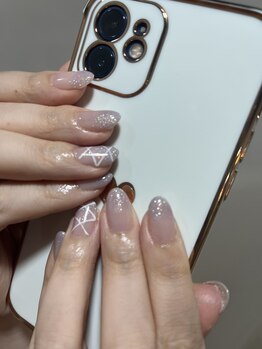 ハズグラスネイル(Haze Grass nail)/リボン