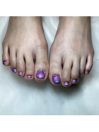 オーロラフットネイル♪