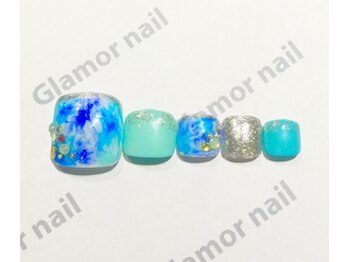グラマーネイル(Glamor nail)/女子力UP☆フットネイル7500円！