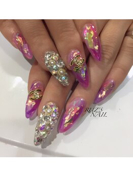 ラズネイル(RUZ'S NAIL)/【秋本】キラキラフィルムネイル