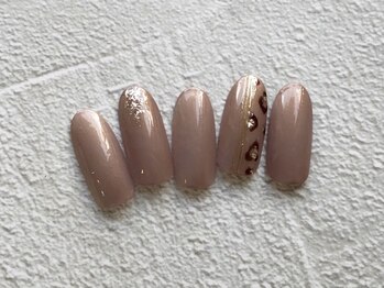 アウラ ネイルサロンアンドスクール(aula)/レオパードネイル ¥8,690